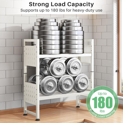 Expandable 2-Tier Microwave Stand & Heavy Duty Countertop Storage Rack