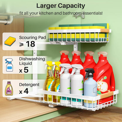 2-Tier Slide Out Under Sink Organizer & Cabinet Storage