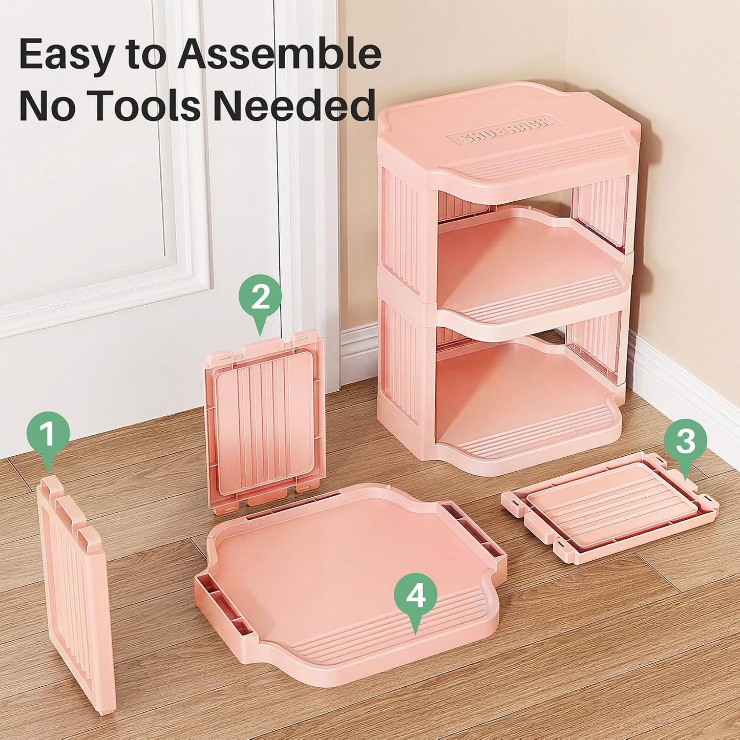 Vertical Stackable Shoe Rack & Narrow Closet Storage Organizer