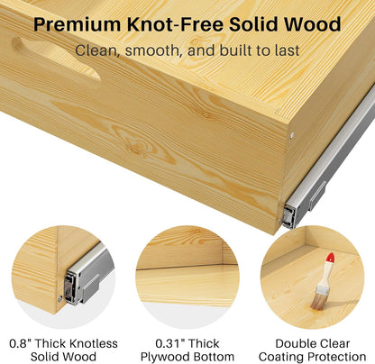 Soft Close Wooden Pull Out Cabinet Organizer & Roll Out Shelf