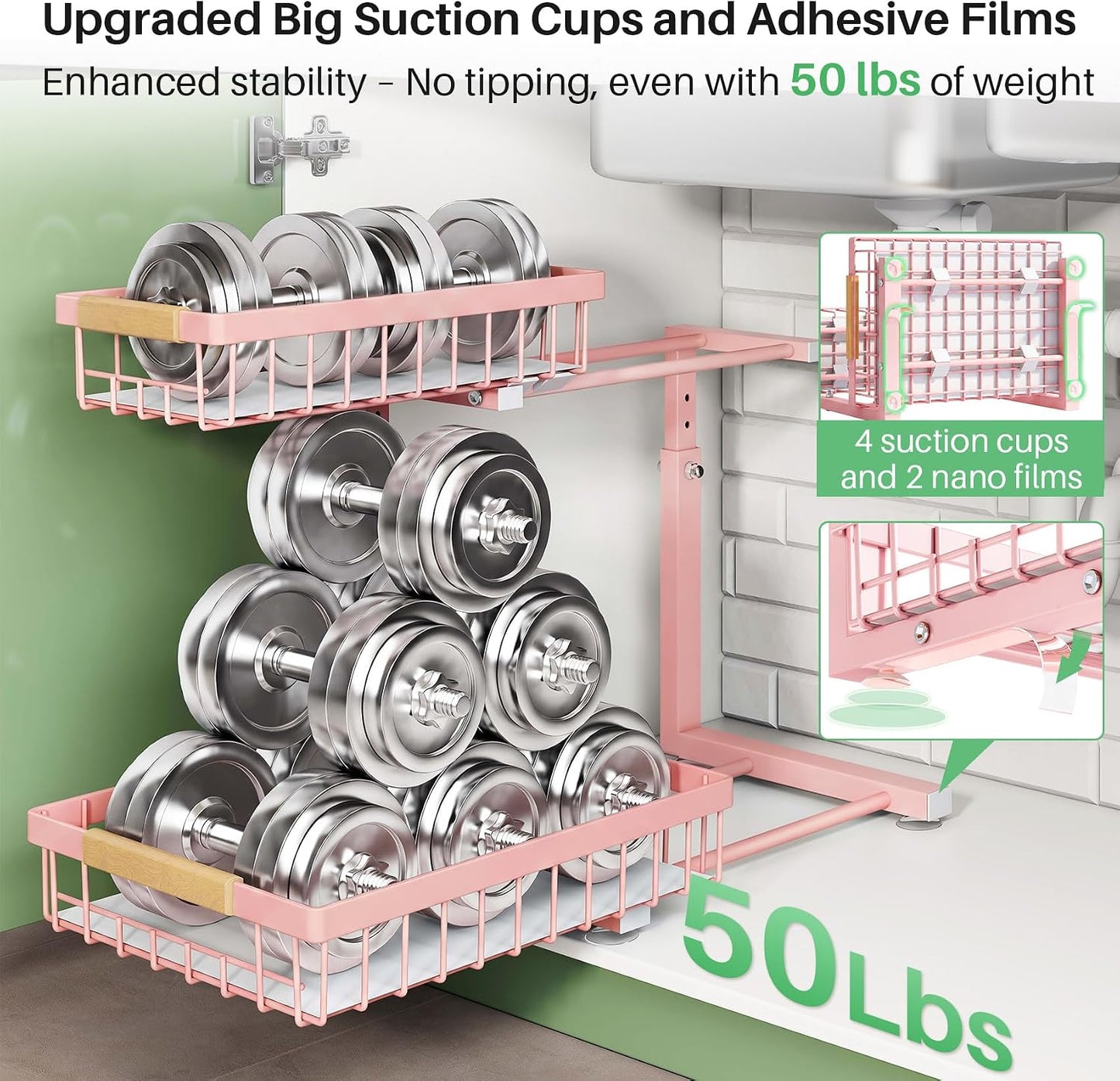 2-Tier Slide Out Under Sink Organizer & Cabinet Storage