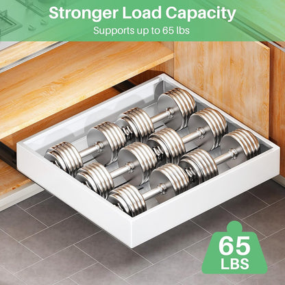 Heavy Duty Full-Extension Slide Out Cabinet Organizer with Nano Adhesive