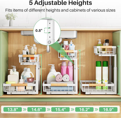 2-Tier Slide Out Under Sink Organizer & Cabinet Storage