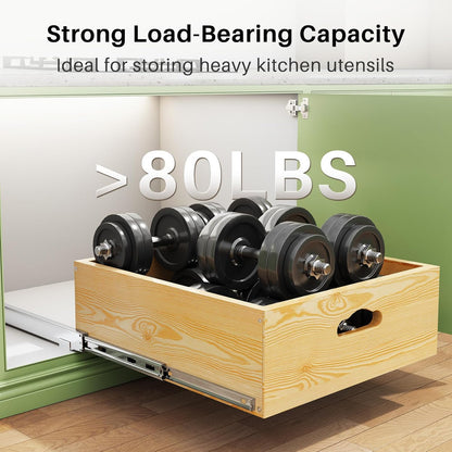 Soft Close Wooden Pull Out Cabinet Organizer & Roll Out Shelf