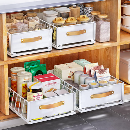 Heavy Duty Sliding Mesh Cabinet Organizer & Pull Out Pantry Drawer