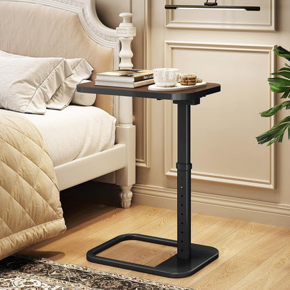 Adjustable Height TV Tray Table & C-Shaped Couch Snack Table