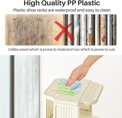 Vertical Stackable Shoe Rack & Narrow Closet Storage Organizer