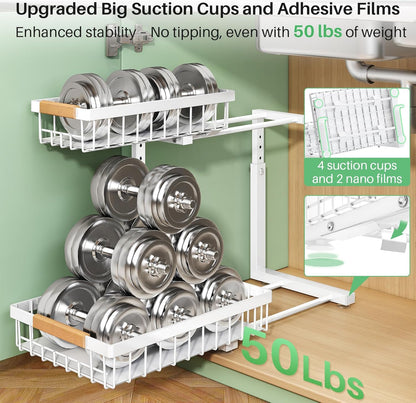2-Tier Slide Out Under Sink Organizer & Cabinet Storage