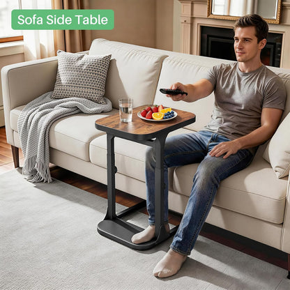 Height Adjustable End Table & Portable TV Tray Desk