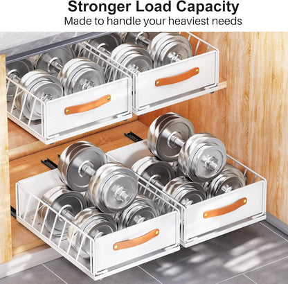Heavy Duty Sliding Mesh Cabinet Organizer & Pull Out Pantry Drawer