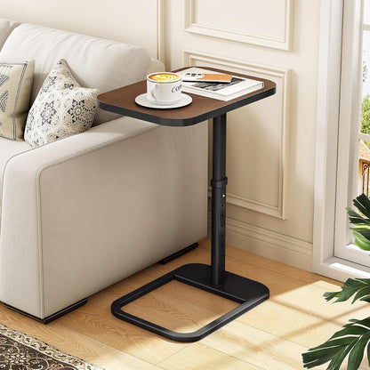 Adjustable Height TV Tray Table & C-Shaped Couch Snack Table
