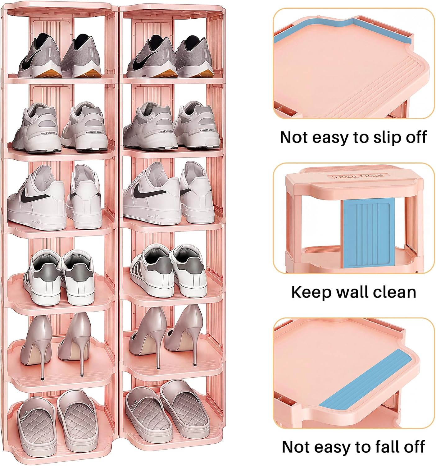 Vertical Stackable Shoe Rack & Narrow Closet Storage Organizer