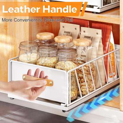 Heavy Duty Sliding Mesh Cabinet Organizer & Pull Out Pantry Drawer