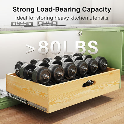 Soft Close Wooden Pull Out Cabinet Organizer & Roll Out Shelf