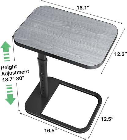 Adjustable Height TV Tray Table & C-Shaped Couch Snack Table