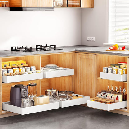Heavy Duty Full-Extension Slide Out Cabinet Organizer with Nano Adhesive