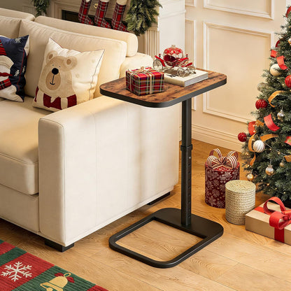 Adjustable Height TV Tray Table & C-Shaped Couch Snack Table