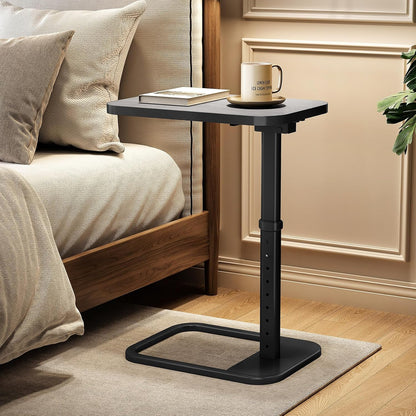 Adjustable Height TV Tray Table & C-Shaped Couch Snack Table