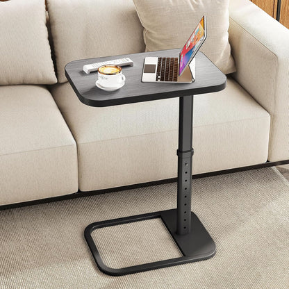 Adjustable Height TV Tray Table & C-Shaped Couch Snack Table