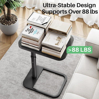 Adjustable Height TV Tray Table & C-Shaped Couch Snack Table